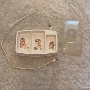 Gerber Hot ‘n Cold Feeding Dish Deluxe Electric & Cover Model 3718 Vintage